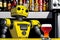 Robot bartender serving beer