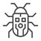 Robot beetle line icon, Robotization concept, robot bug sign on white background, Robotic beetle icon in outline style