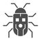 Robot beetle solid icon, Robotization concept, robot bug sign on white background, Robotic beetle icon in glyph style