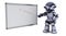 Robot with blank white board