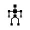 Robot blueprint vector, Artificial related sollid design icon