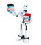 Robot with books. . Contains clipping path