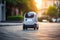 Robot car technology transportation delivery smart electricity vehicle cab tech automobile modern auto