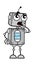 Robot Cartoon wondering