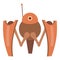Robot crab icon, cartoon style