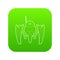 Robot crab icon green vector