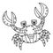 Robot Crab Isolated Coloring Page for Kids