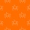 Robot crab pattern vector orange