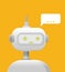 Robot. Customer support service chat bot. Flat vector illustration
