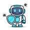 Robot cute mascot design illustration