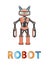 Robot Cyborg Humanoid Poster Vector Illustration