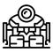 Robot cyborg icon, outline style