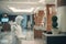 a robot doctor in a futuristic hospital corridor. machine reasoning, AI advancements, AI research, AI innovation