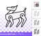 Robot Dog simple black line vector icon