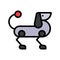 Robot dog vector, Robotics related filled design icon