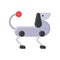 Robot dog vector, Robotics related flat design icon