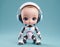 Robot Doll with Headphones