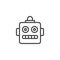 Robot emoji outline icon