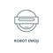 Robot emoji vector line icon, linear concept, outline sign, symbol