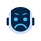 Robot Face Icon Angry Face Emotion Robotic Emoji