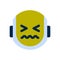 Robot Face Icon Sad Face Sick Emotion Robotic Emoji