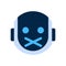 Robot Face Icon Silent Shocked Face Emotion Robotic Emoji