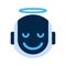 Robot Face Icon Smiling Angel Face Emotion Robotic Emoji
