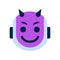 Robot Face Icon Smiling Devil Face Emotion Robotic Emoji