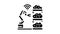 robot farmer smart farm glyph icon animation