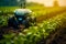 Robot farmers agriculture technology farm automatisation. Generative AI
