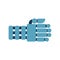 Robot fist isolated. Cyborg hand. Vector illustration