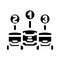 robot fleet autonomous delivery glyph icon vector illustration