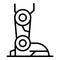 Robot foot icon outline vector. Exoskeleton suit