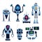 Robot, future android and bot cartoon characters