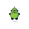 Robot green logo vector icon illustration