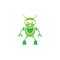 Robot green logo vector icon illustration