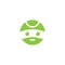 Robot green logo vector icon illustration