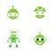 Robot green logo vector icon illustration