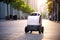 Robot green technology electricity auto transportation delivery city vehicle sensor smart car traffic automobile