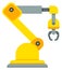 Robot hand icon. Hydraulic manufacturing machine arm