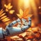 a robot and the hand of a robot in contact with life, with nature