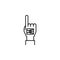 Robot hand touch concept line icon. Simple element illustration. Robot hand touch concept outline symbol design from Robot set. Ca