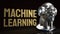 The robot head for sci and technology or machine learning content 3d rendering