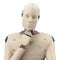 Robot with human skin think or analyze