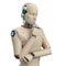 Robot with human skin think or analyze