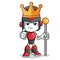 Robot humanoid king mascot vector cartoon illustration