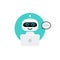 Robot icon. Chat Bot sign for support service concept. Chatbot character flat style