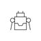 robot icon. Element of Internet related icon for mobile concept and web apps. Thin line robot icon can be used for web and mobile
