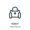 robot icon vector from home automation collection. Thin line robot outline icon vector illustration. Linear symbol