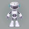 Robot innovation technology science fiction future cute little 3d design vector illustration